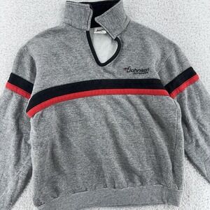 Vintage Johnson Outboards Pullover BOXY Small Fishing Boat‎ Motor Sweater